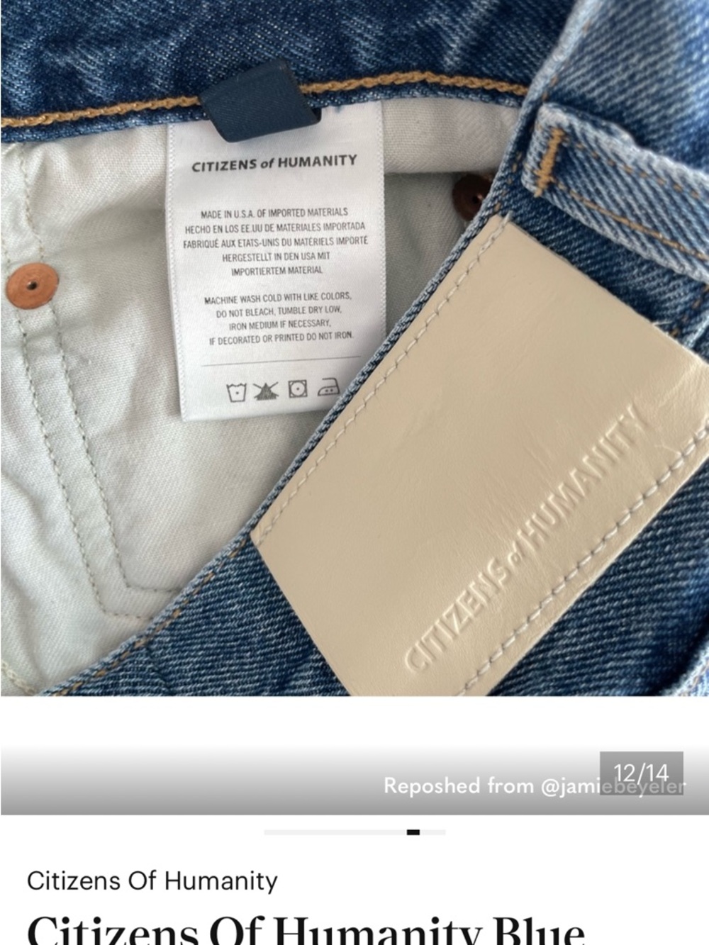 Citizens Of Humanity Blue Wide-Leg Jeans
LIKE NEw - Picture 5 of 10